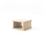 Cube Square Wood Top White BG 01